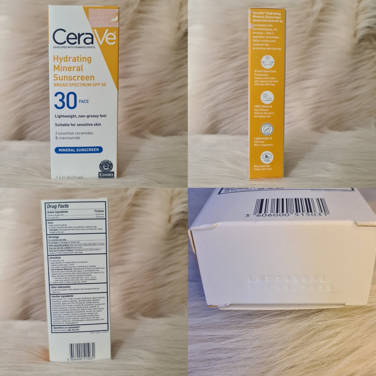 CeraVe Hydrating Mineral Sunscreen SPF 30 Face Lotion 75ml