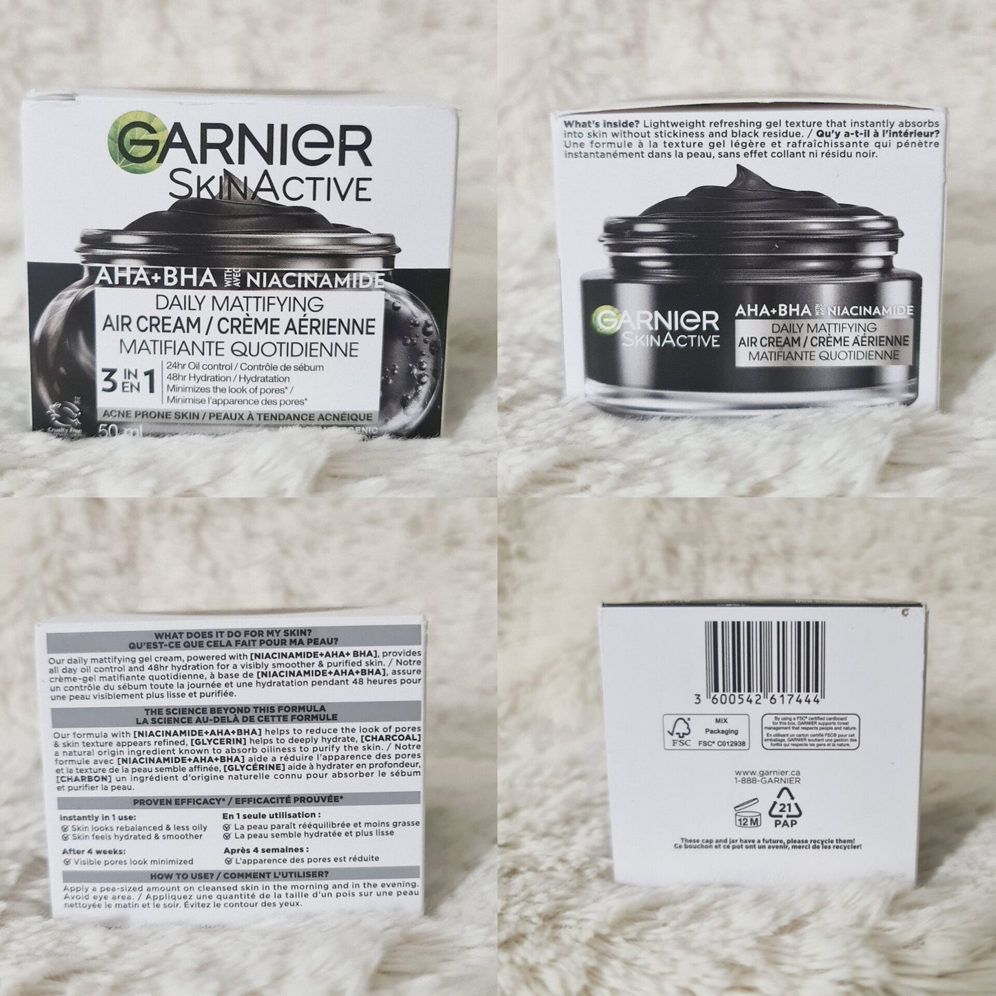 Garnier Pure Active AHA + BHA Charcoal Air Cream 50ml