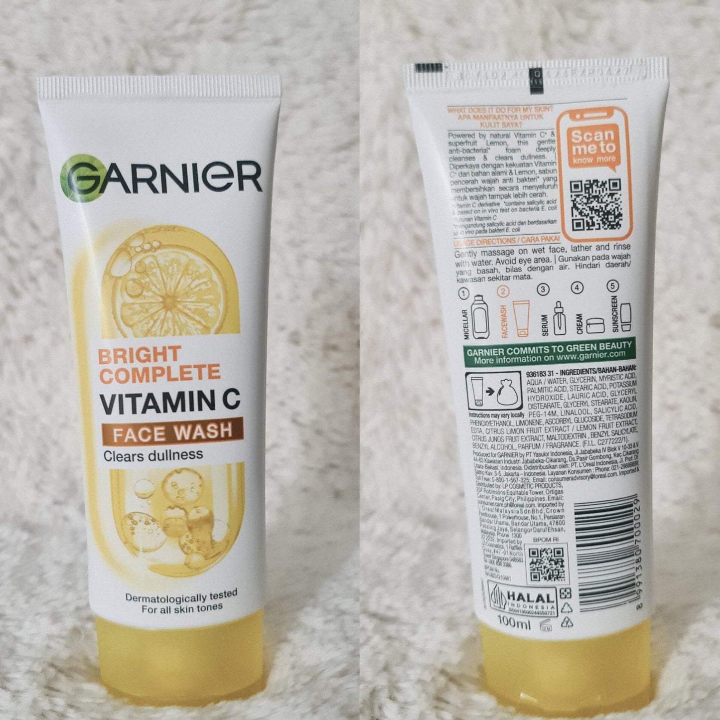 Garnier Bright Complete Vitamin C Face Wash 100g