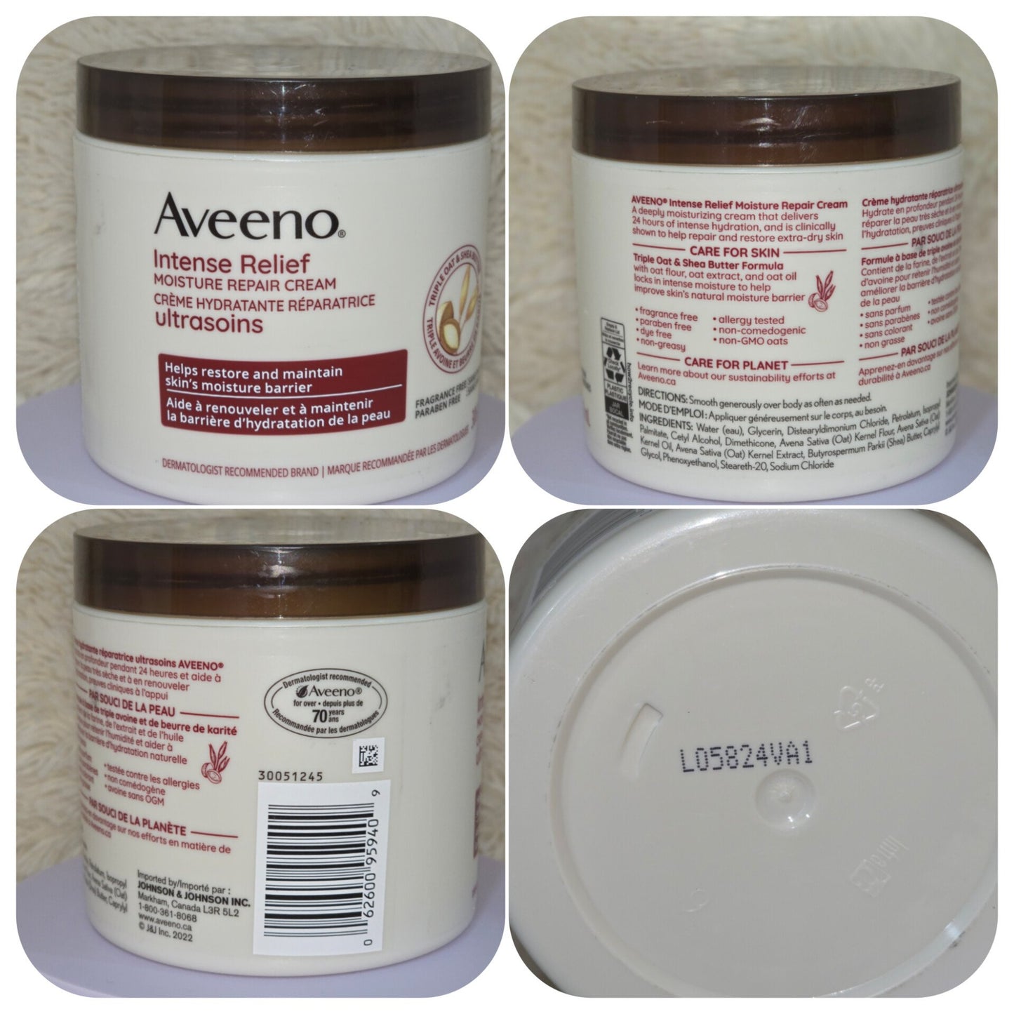 Aveeno Intense Relief Moisture Repair Cream 306ml