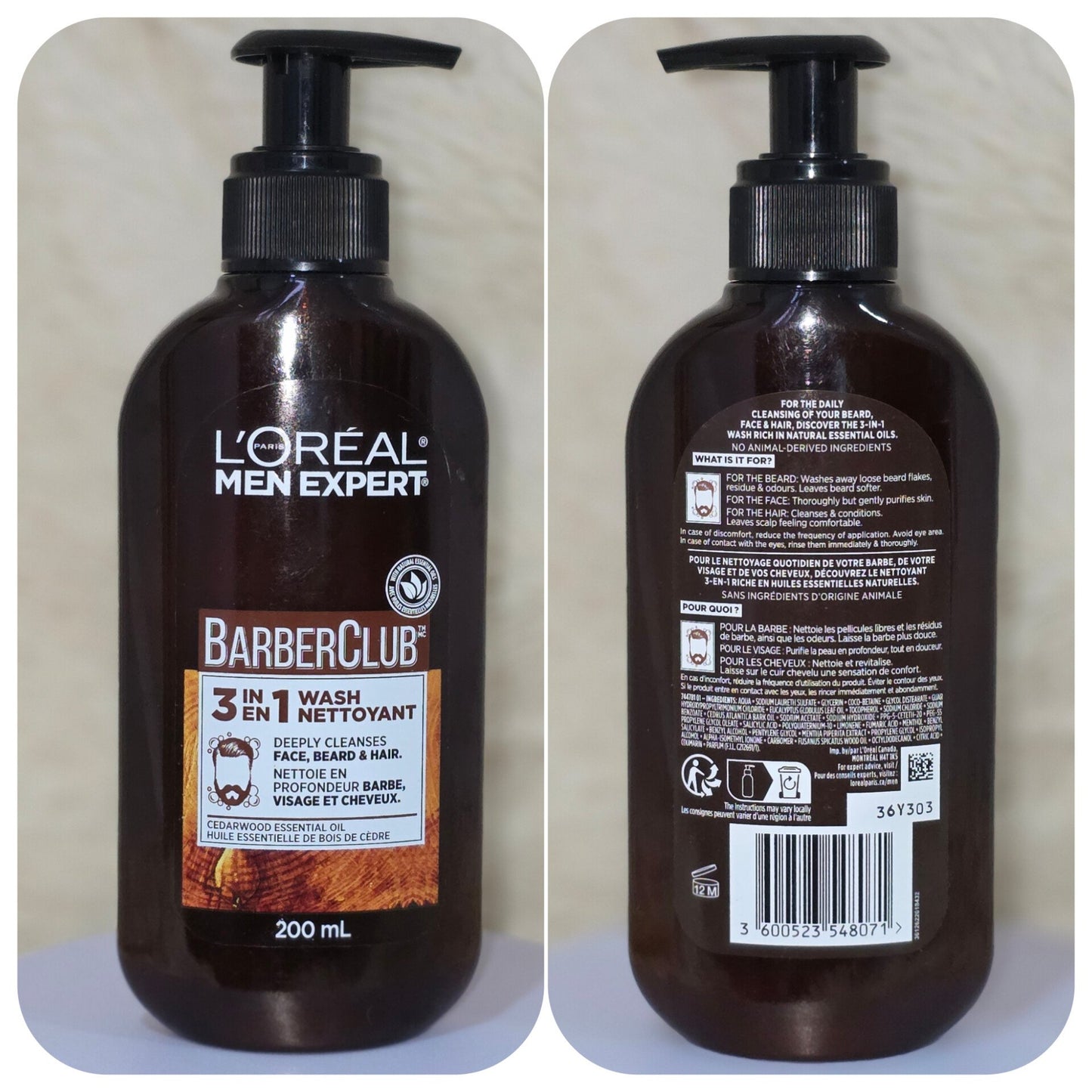 L’Oréal Men Expert 3-in-1 Hair, Beard & Face Cleanser 200ml