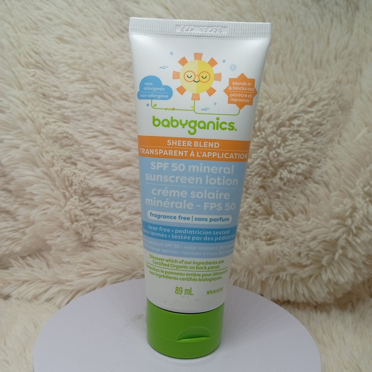 Babyganics Totally Tropical Mineral Sunscreen Lotion, SPF 50 (88 mL)