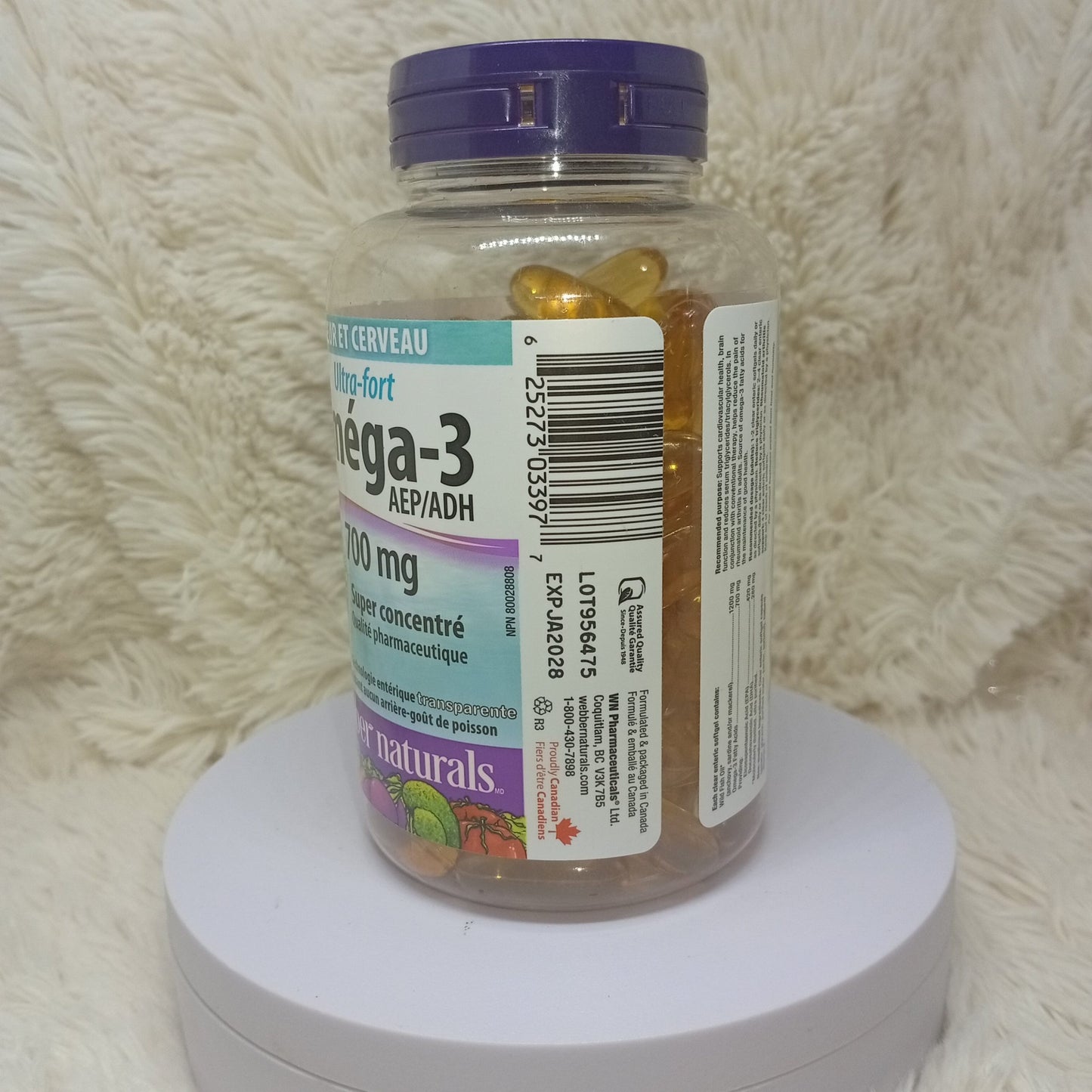 Webber Naturals Omega-3 Extra Strength 700mg EPA/DHA – 100 Softgels