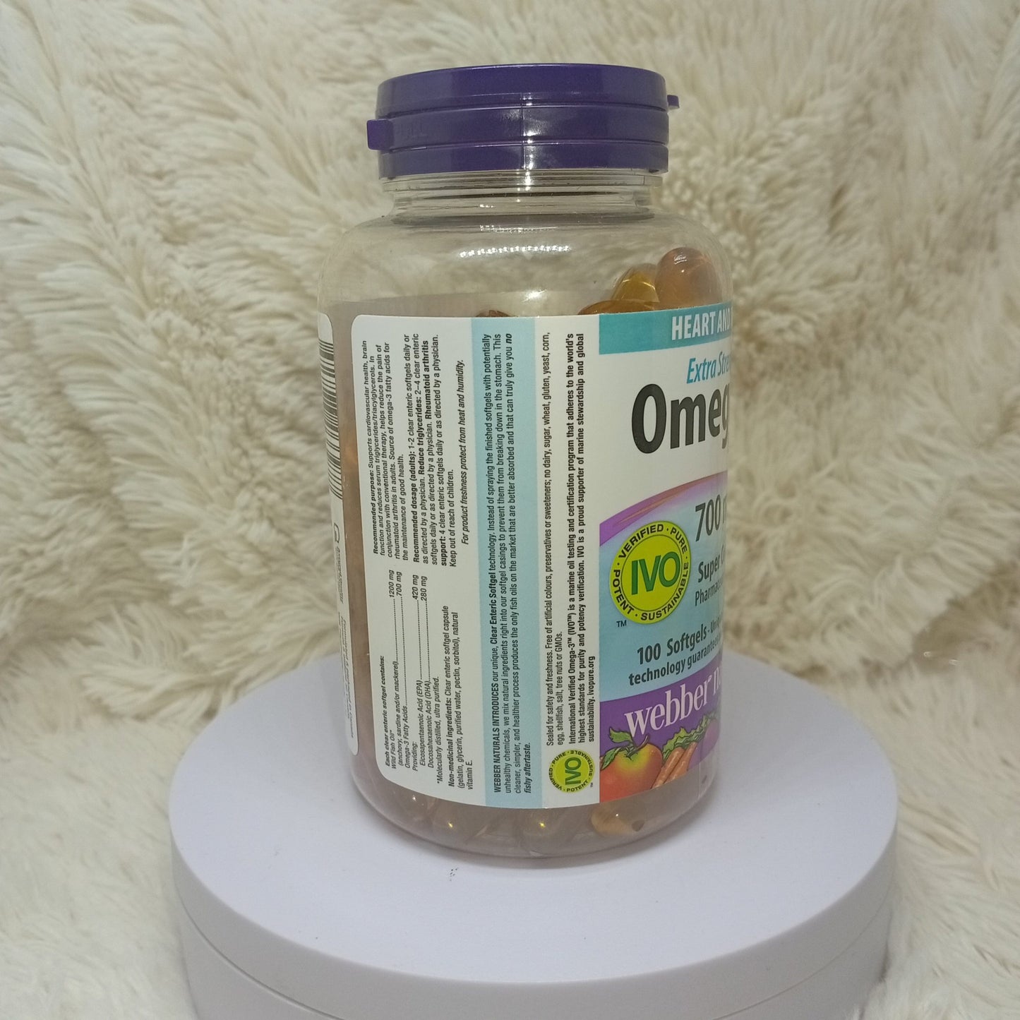 Webber Naturals Omega-3 Extra Strength 700mg EPA/DHA – 100 Softgels