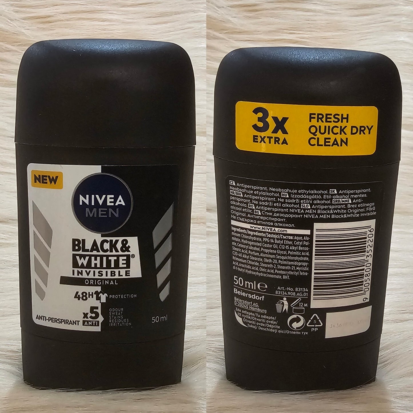 NIVEA Men Invisible Black & White Stick – 48H Protection