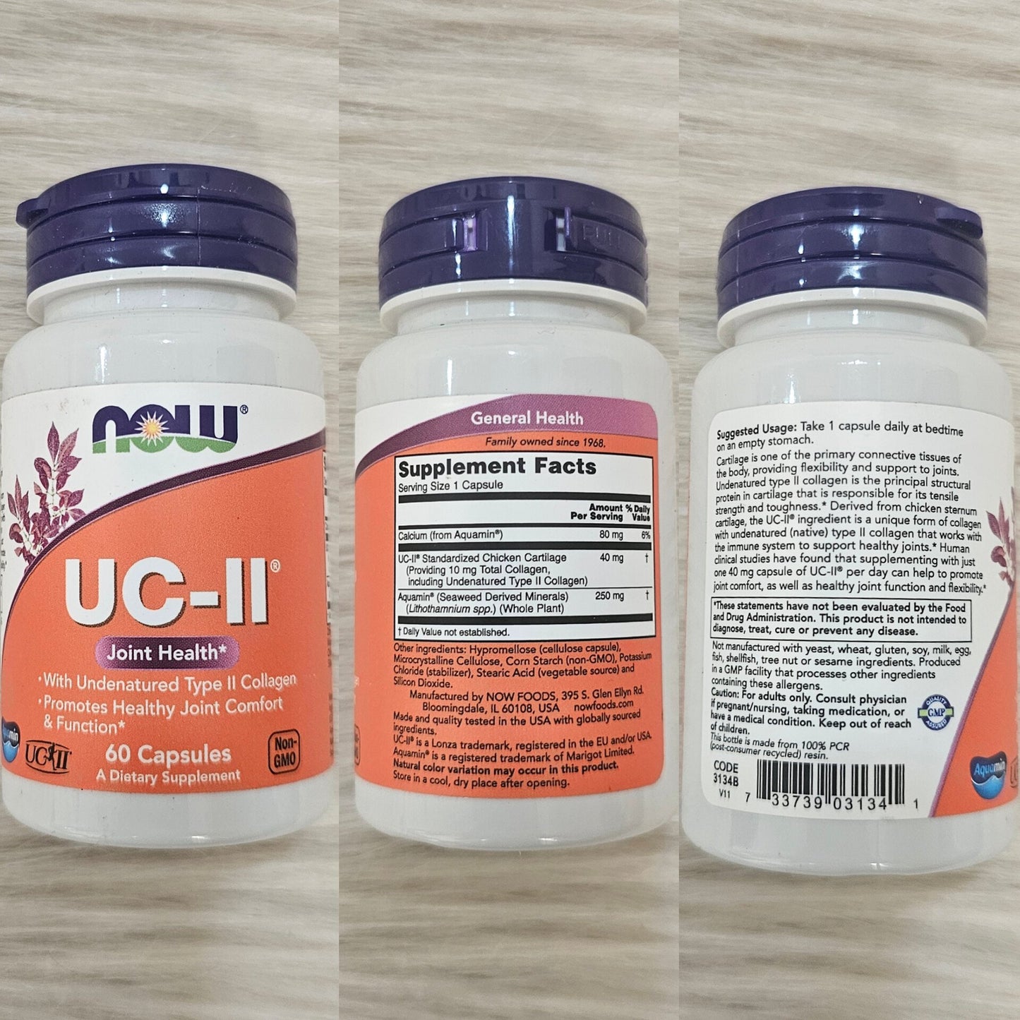 UC-II® Type II Collagen Capsules – 60 Veg Capsules