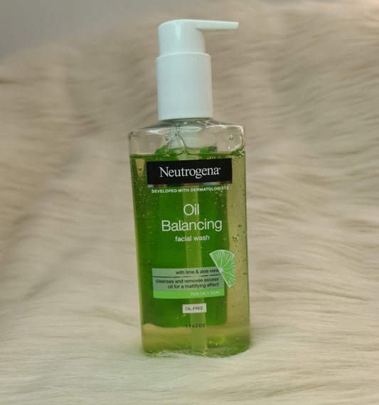 ( Discounted Product ) Neutrogena Oil Balancing Facial Wash With Lime And Aloe Vera 200ml ( Packaging May Vary )