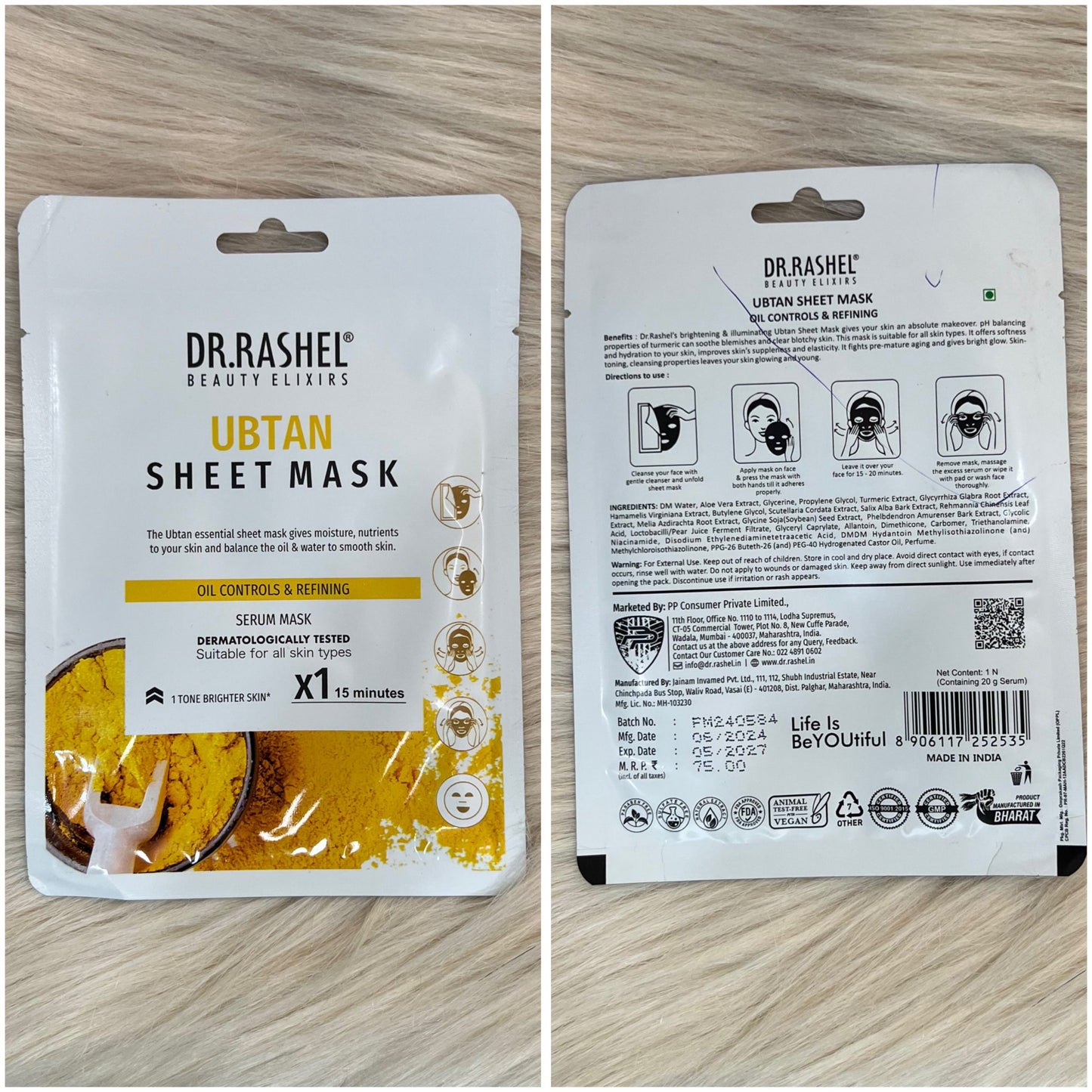 Dr.Rashel Ubtan Sheet Mask with Serum