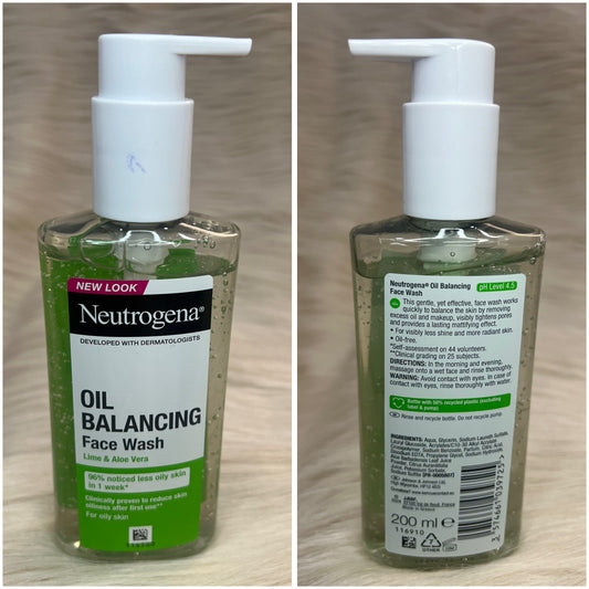 Neutrogena Oil Balancing Facial Wash with Lime & Aloe Vera – 200ml