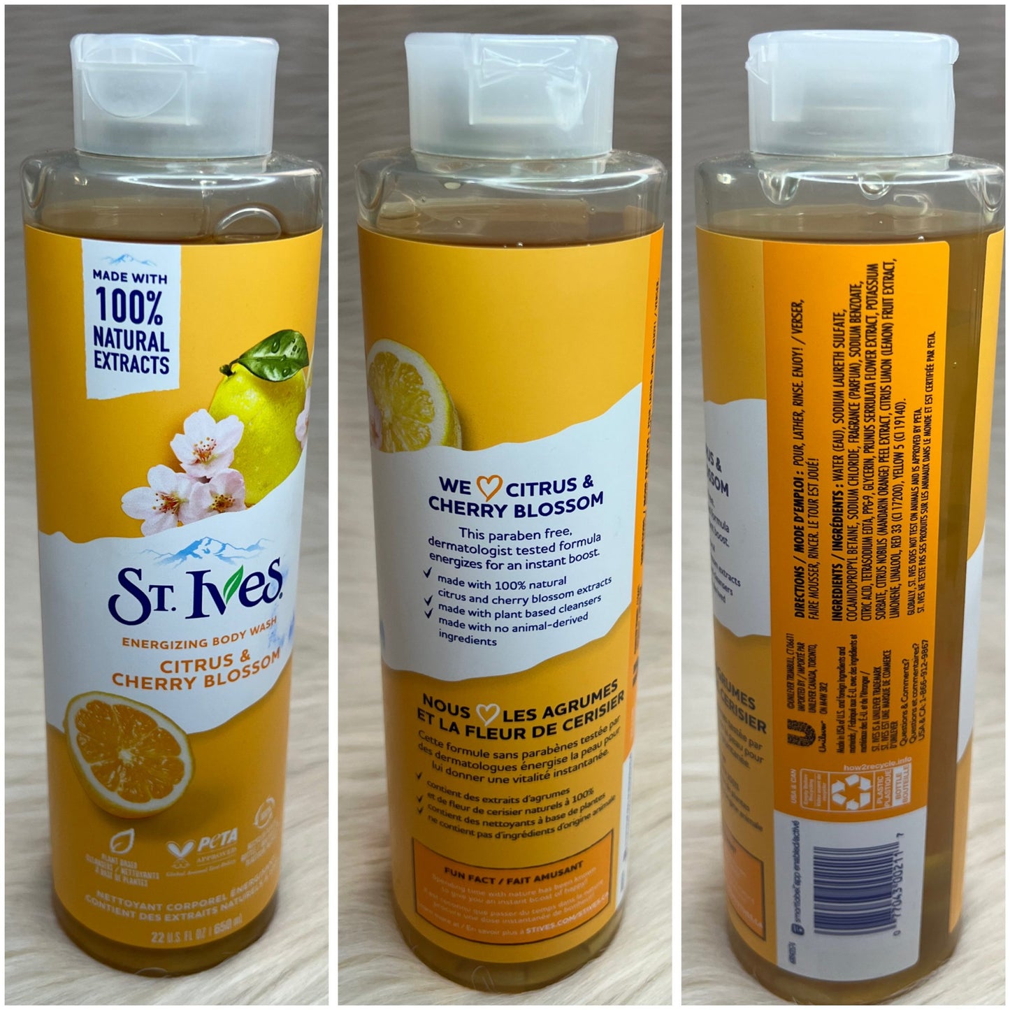 St. Ives Citrus & Cherry Blossom Body Wash 650ml