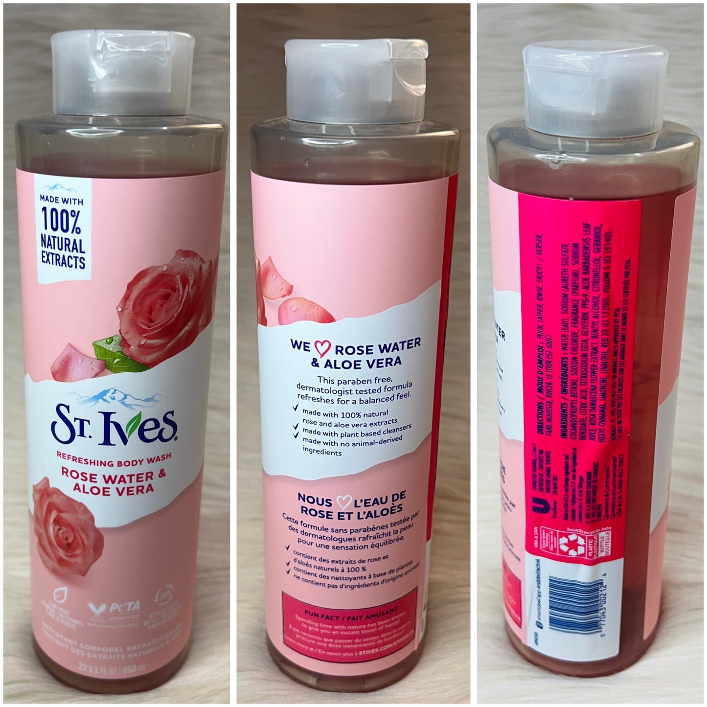 St. Ives Rose Water & Aloe Vera Body Wash 650ml