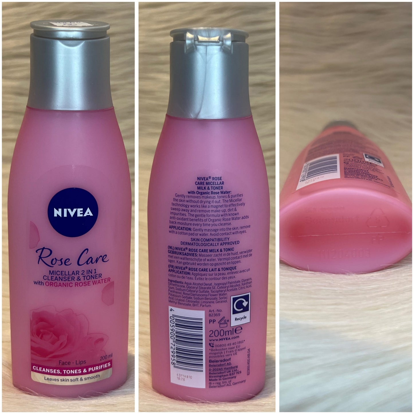 NIVEA MicellAIR 2 in 1 Rose Water Cleanser &amp; Toner (200ml)