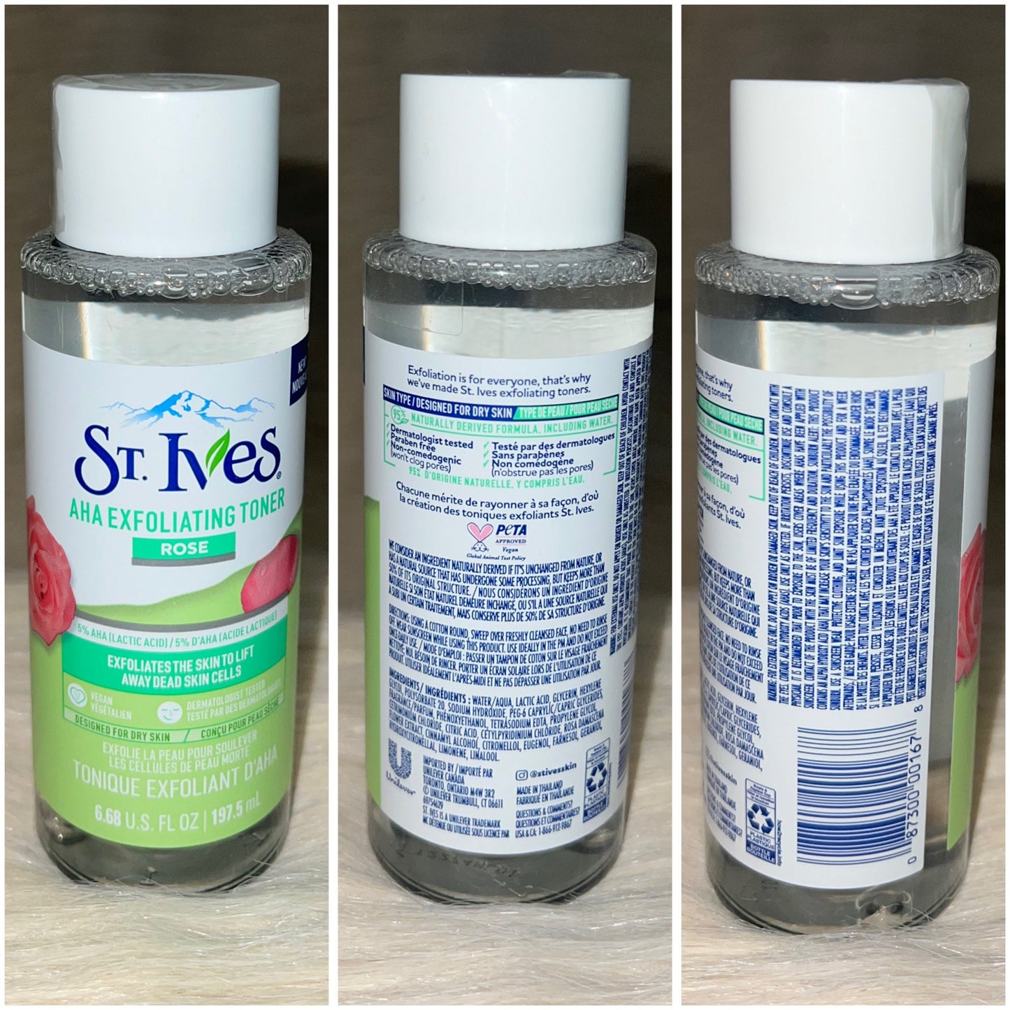 St. Ives Rose AHA Exfoliating Vegan Facial Toner 197.5ml