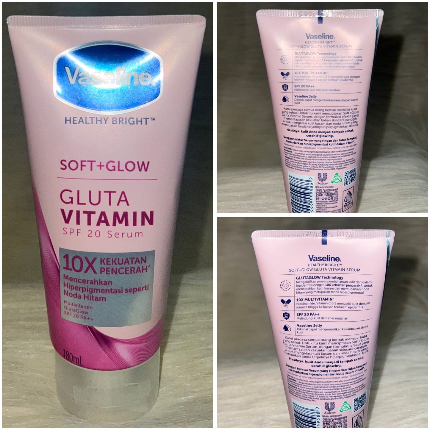 Vaseline Healthy Bright Soft + Glow Body Serum SPF 20 180ml