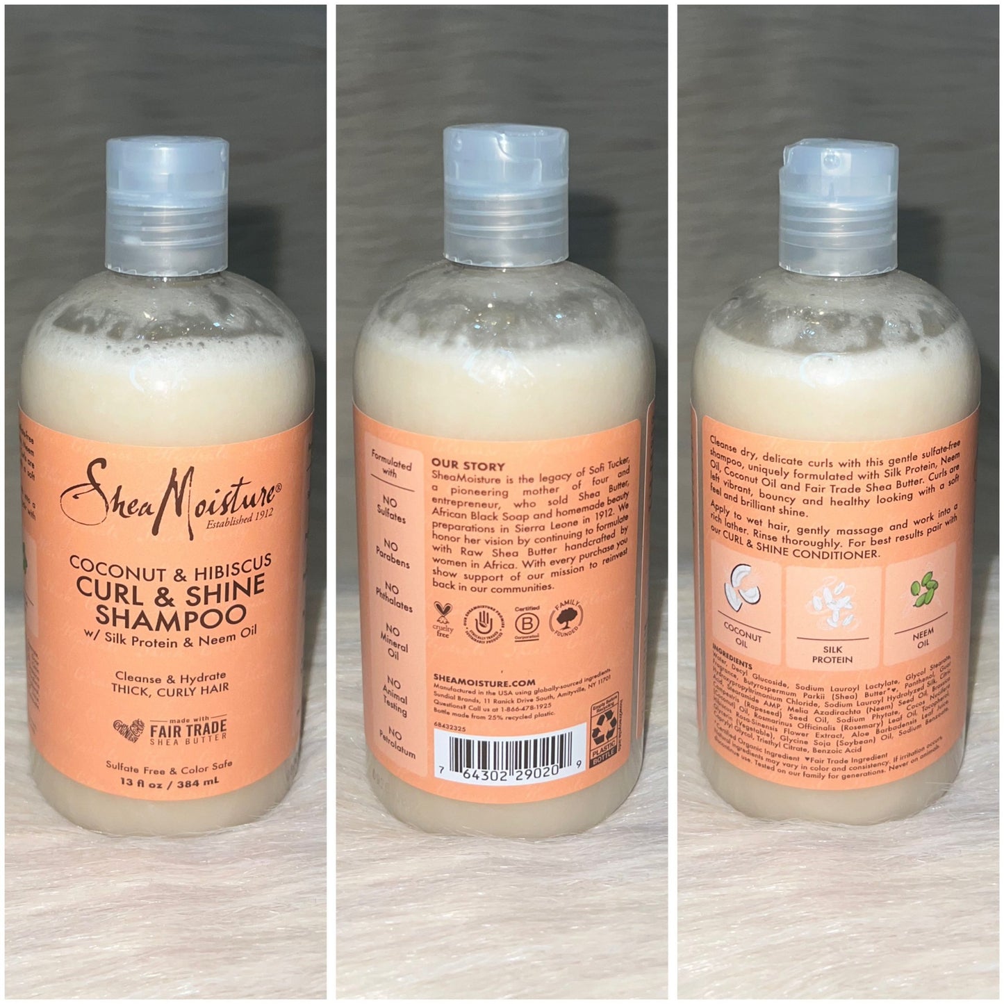 SheaMoisture Coconut & Hibiscus Curl &Shine Shampoo 384ml