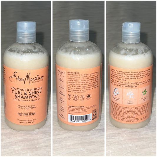 SheaMoisture Coconut & Hibiscus Curl &Shine Shampoo 384ml