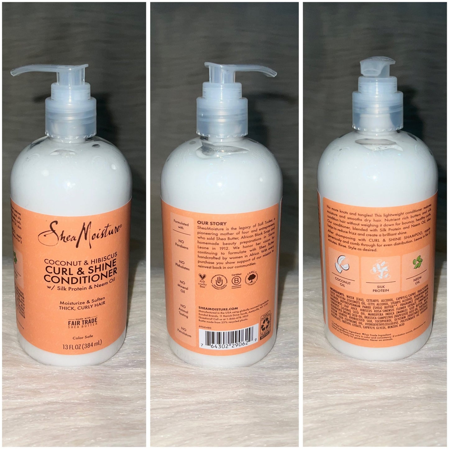 SheaMoisture Coconut Hibiscus Curl Shine Conditioner 384ml