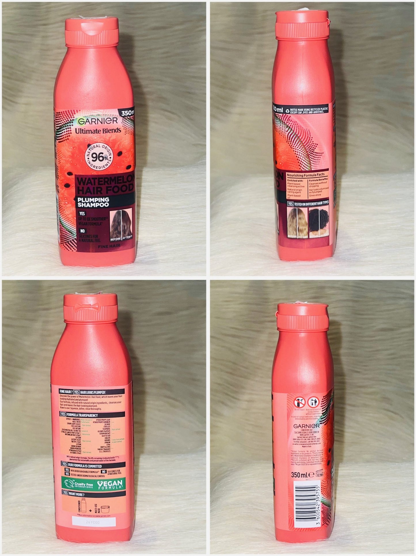 Garnier Ultimate Blends Water Melon Hair Food Plumping Shampoo 350ml