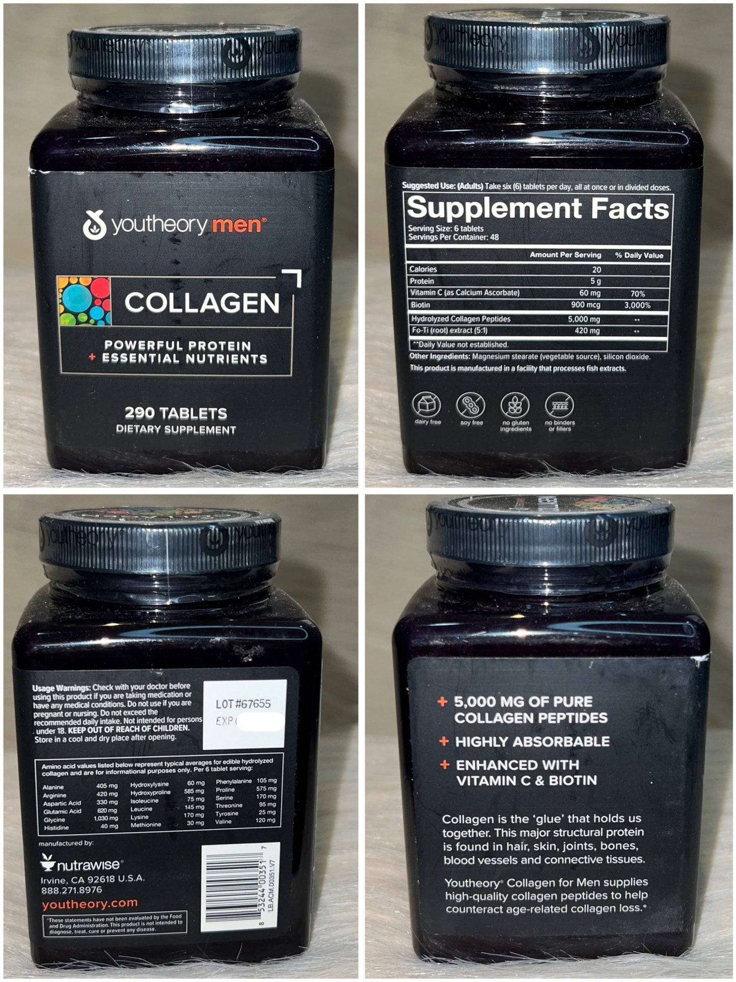 Youtheory Men’s Collagen 290 Tablets