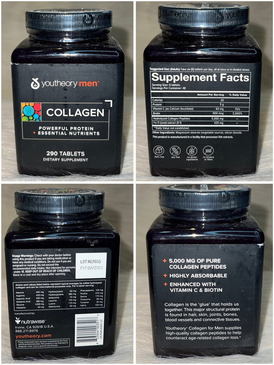 Youtheory Men’s Collagen 290 Tablets