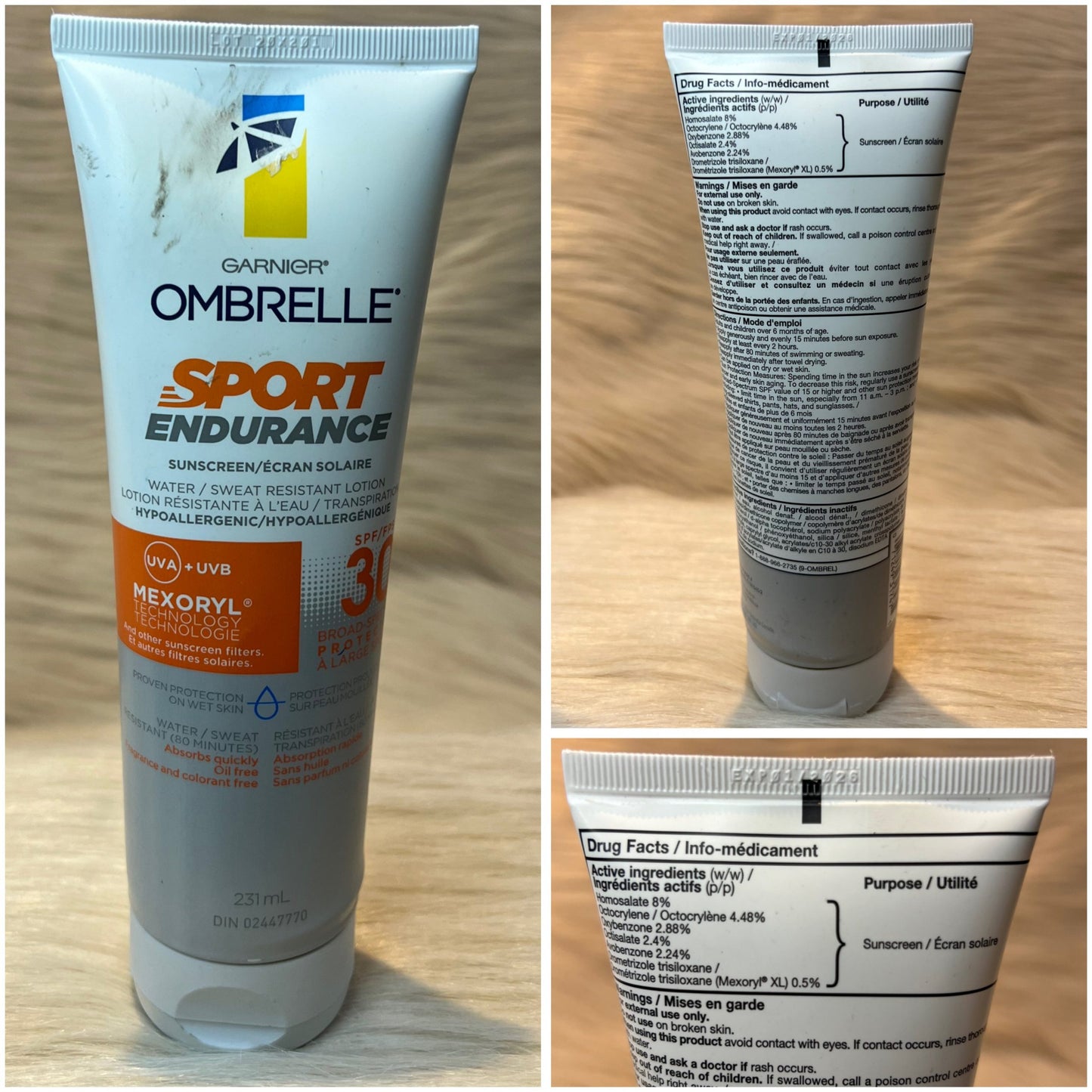 (Discounted Product )  Garnier Ombrelle Sport Endurance Sunscreen Lotion  SPF 30, 231ml