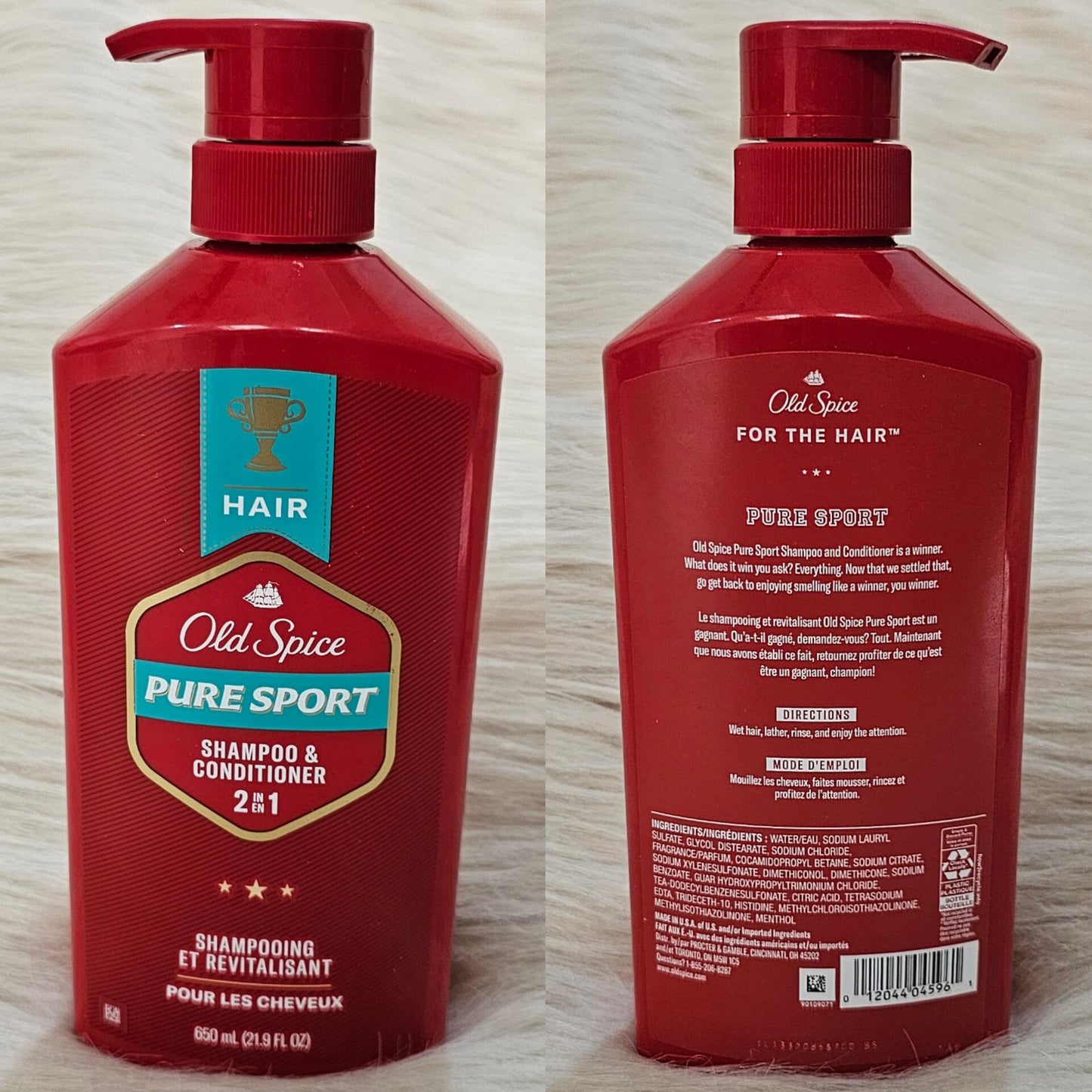 Old Spice Pure Sport 2-in-1 Shampoo & Conditioner 650ml