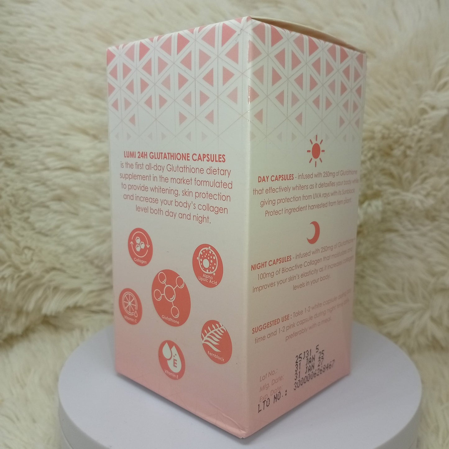 ( Discounted Product ) Lumi 24H Glutathione 60 Capsules – Beauty Vault