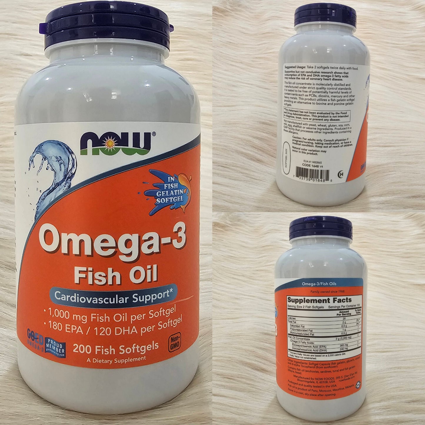 NOW Foods Omega-3 180 EPA / 120 DHA – 200 Softgels