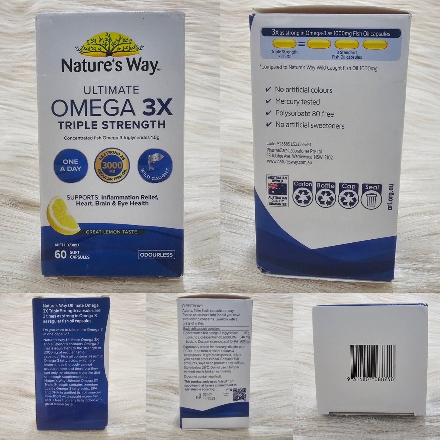 Nature’s Way Ultimate Omega 3X Triple Strength 60 Softgels
