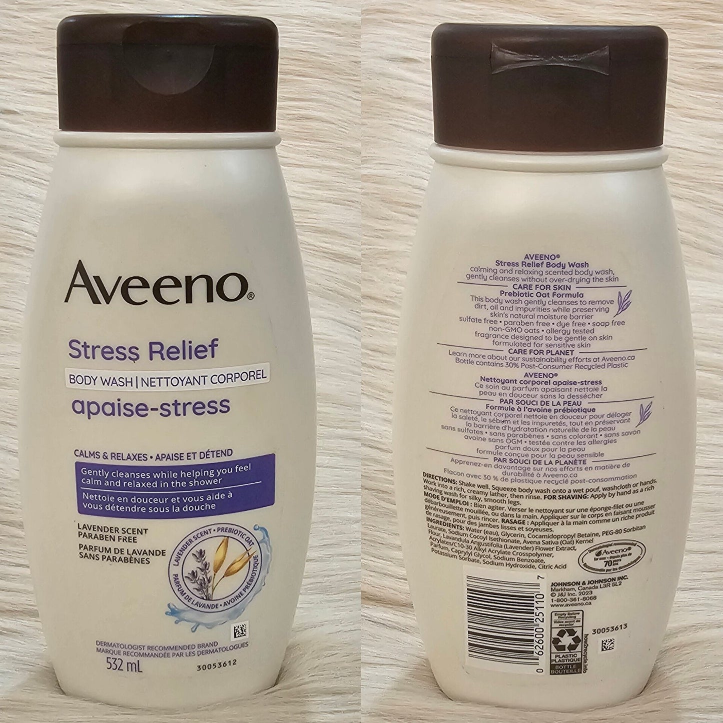 Aveeno Stress Relief Body Wash 532ml – Oat &amp; Lavender