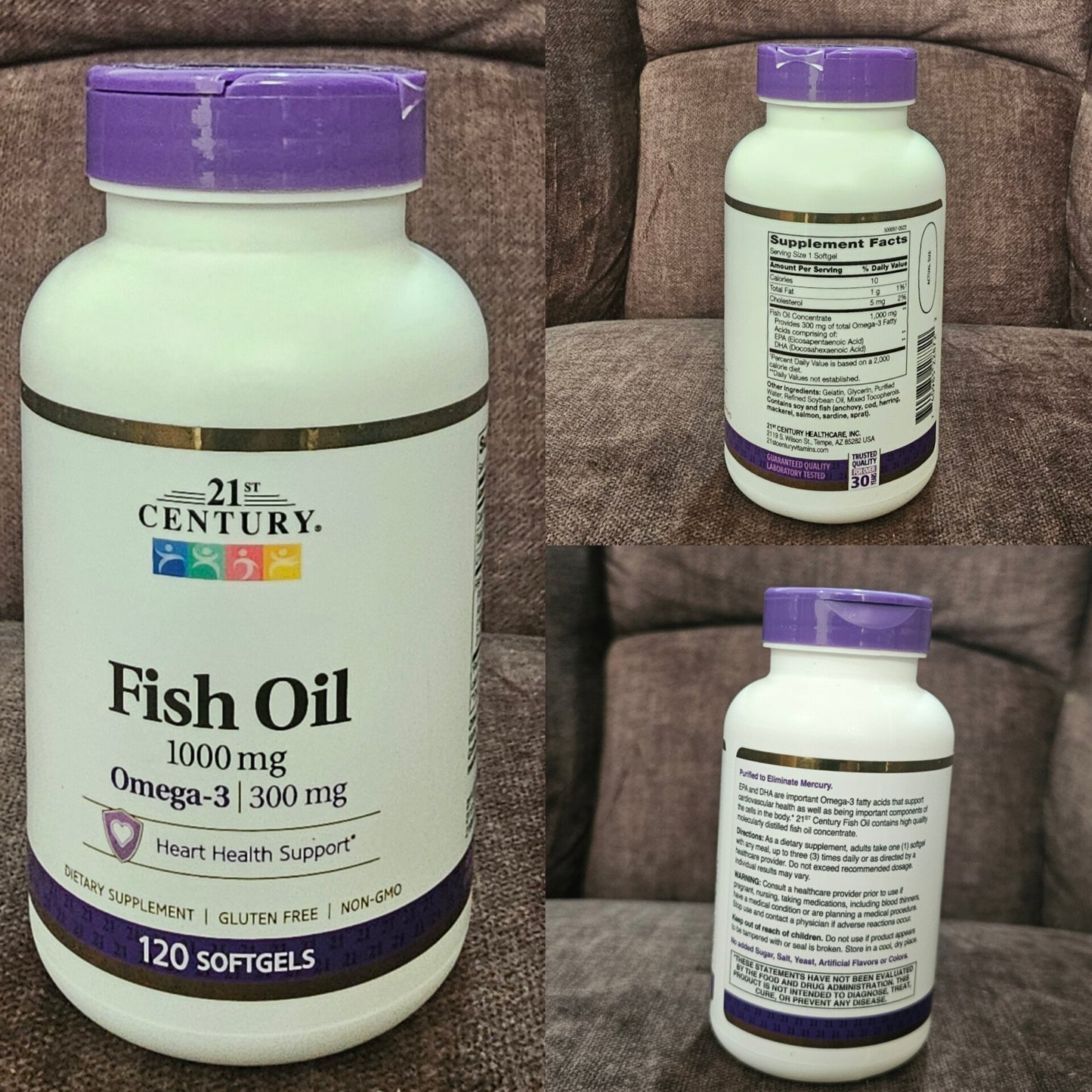 21st Century Fish Oil 1000 mg Softgels – 120 Count