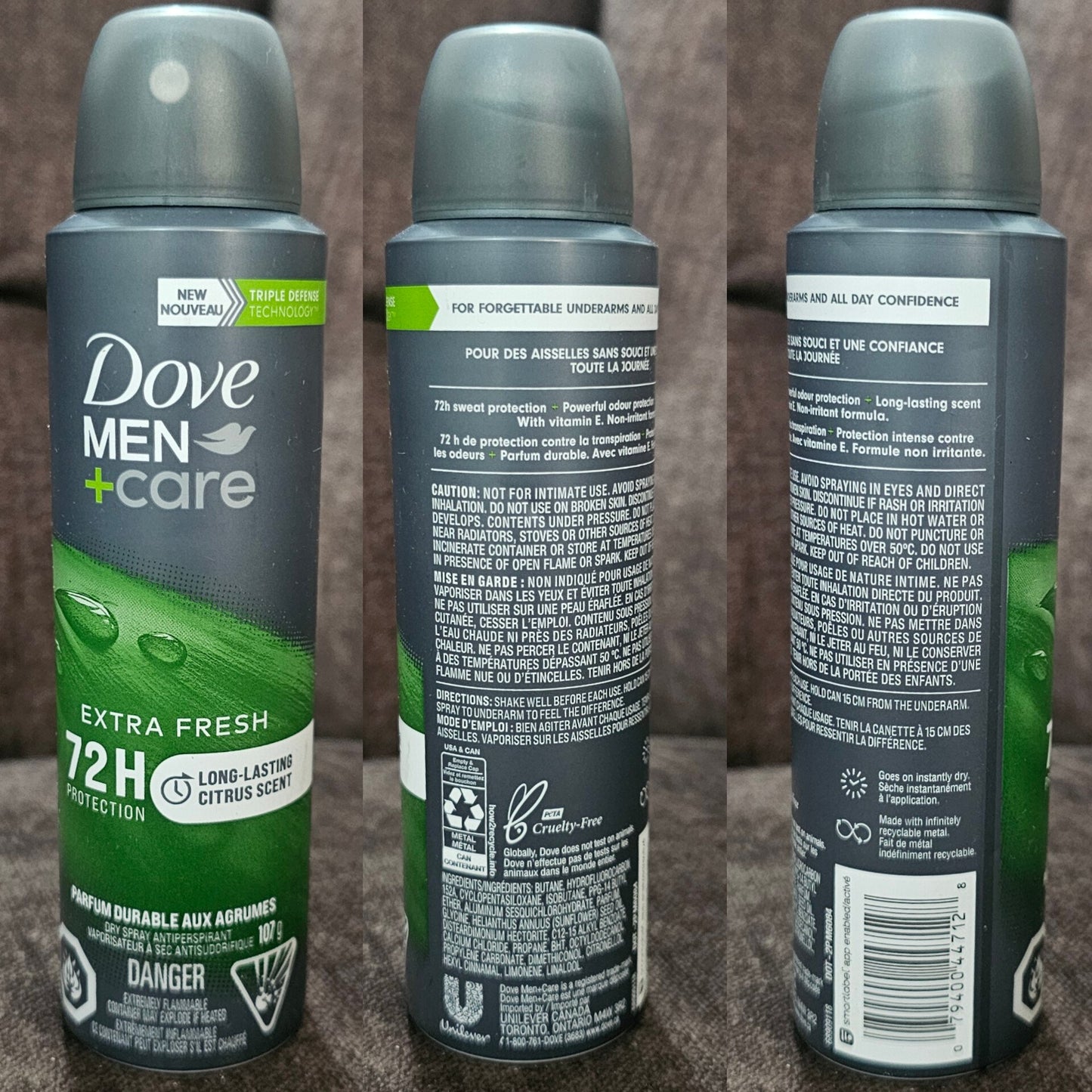 Dove Men+Care Extra Fresh Dry Spray 107g