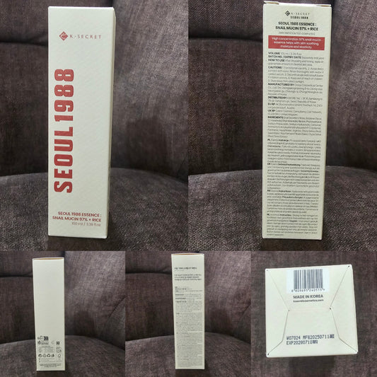 K-Secret Seoul 1988 Essence: Snail Mucin 97% + Rice – 100ml