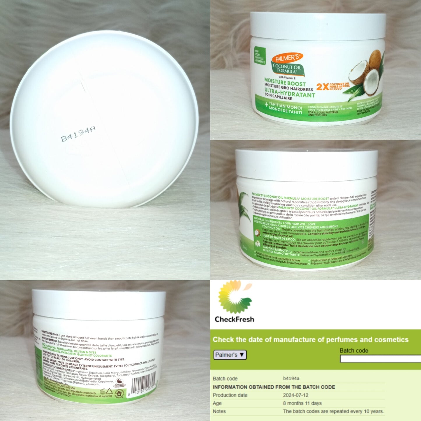 Palmer’s Coconut Oil Formula Moisture Gro Hairdress 250g