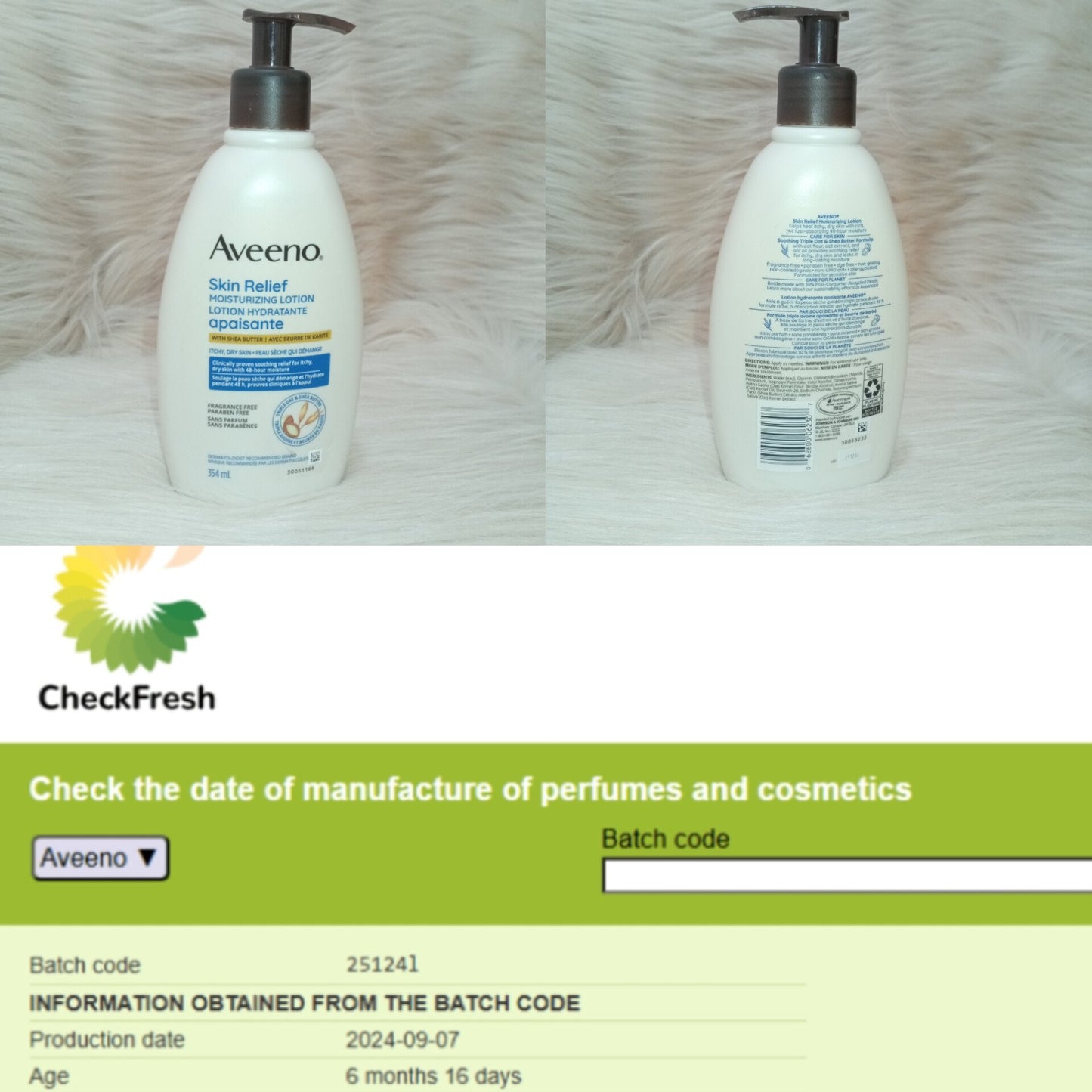 Aveeno Skin Relief Lotion Shea Butter 354ml