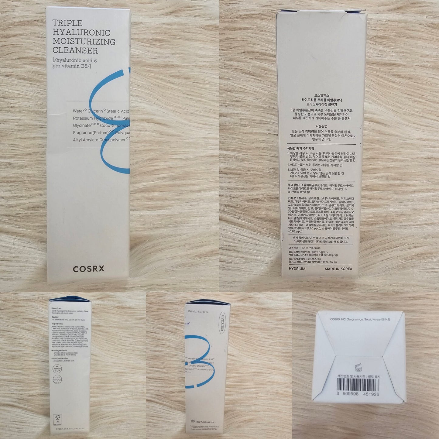 COSRX Hydrium Triple Hyaluronic Moisturizing Cleanser 150ml