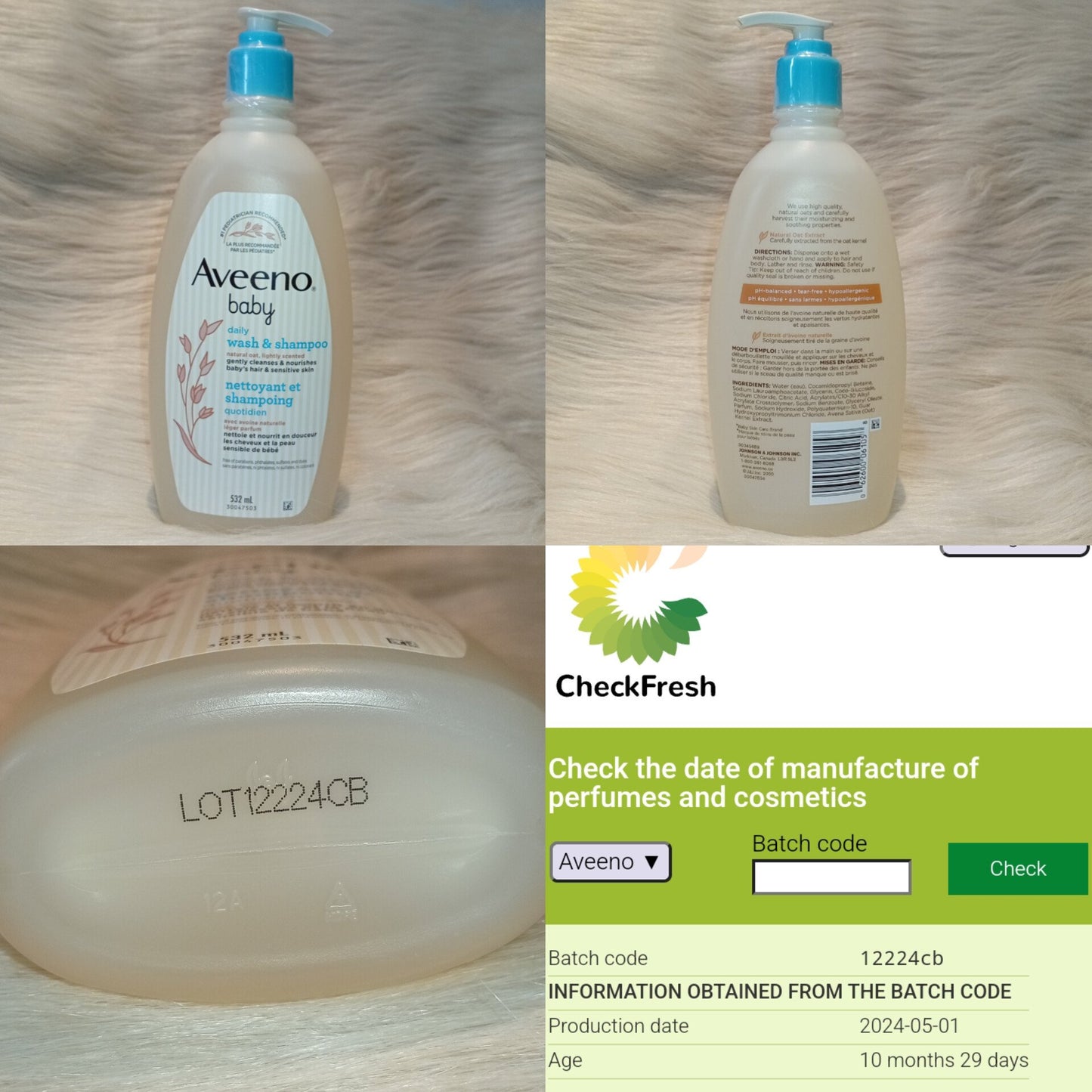 Aveeno Baby Wash &amp; Shampoo 532ml Gentle Daily Care