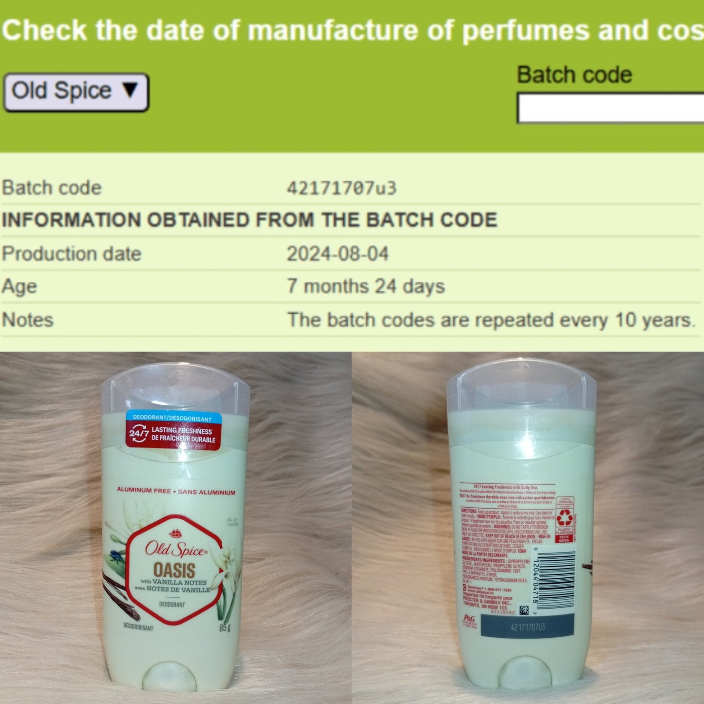 Old Spice Oasis with Vanilla – 85g