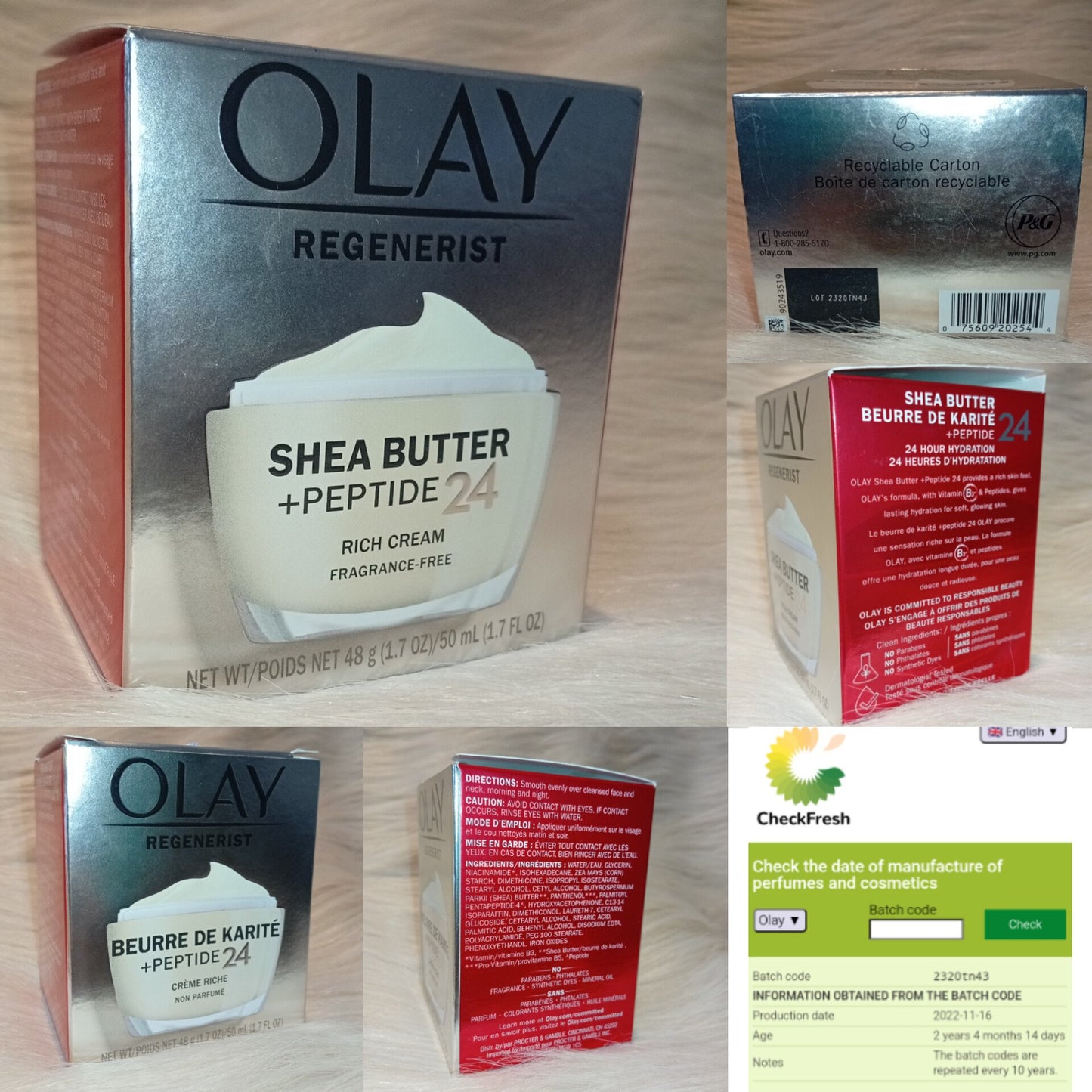 Olay Regenerist Shea Butter Peptide 24 Rich Cream 50ml