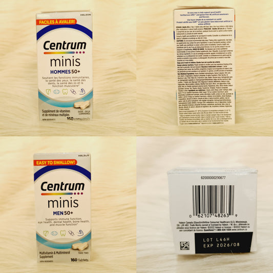 Centrum Men 50+ Multivitamins Supplement for, 160 Mini Tablets