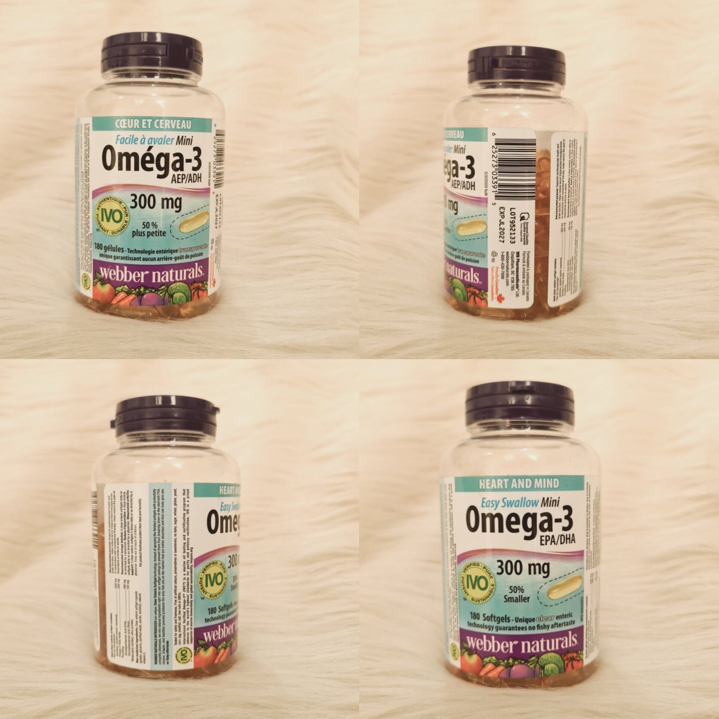 Webber Naturals Easy-Swallow Mini Omega-3 300mg – 180 Softgels