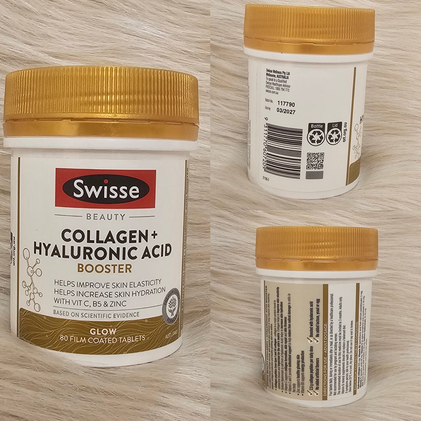 Swisse Beauty Collagen + Hyaluronic Acid Booster 80 Tablets