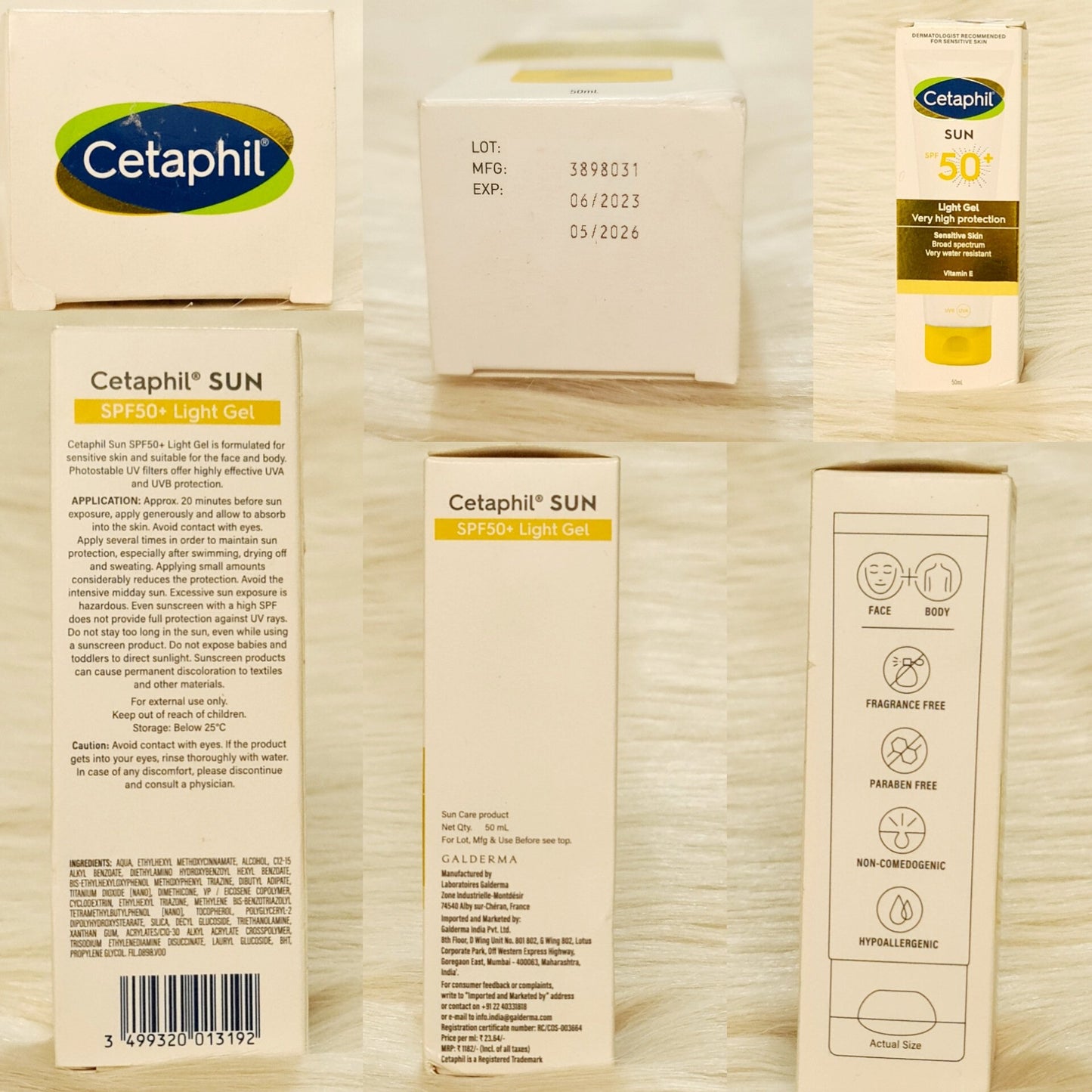 Cetaphil SPF 50+ Light Gel Sunscreen 50ml