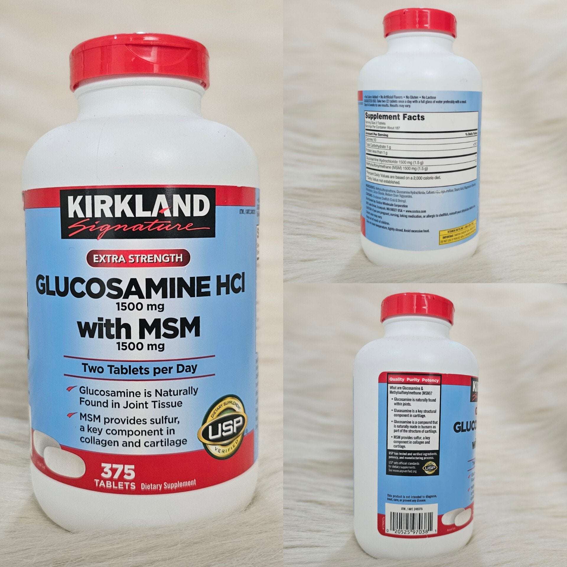 Kirkland Glucosamine + MSM 375 Tablets – Joint Support