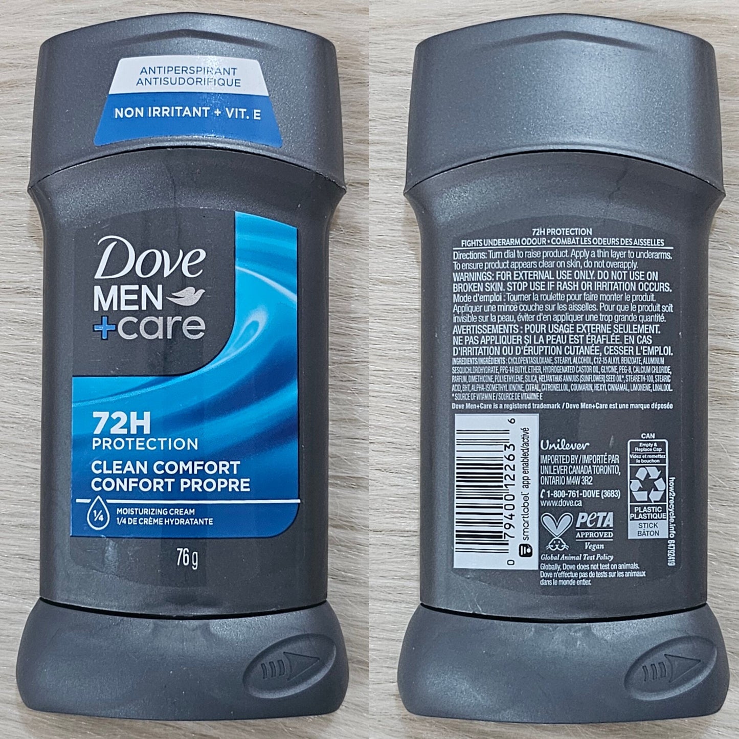 Dove Men+Care Clean Comfort 72H Antiperspirant Stick 76g