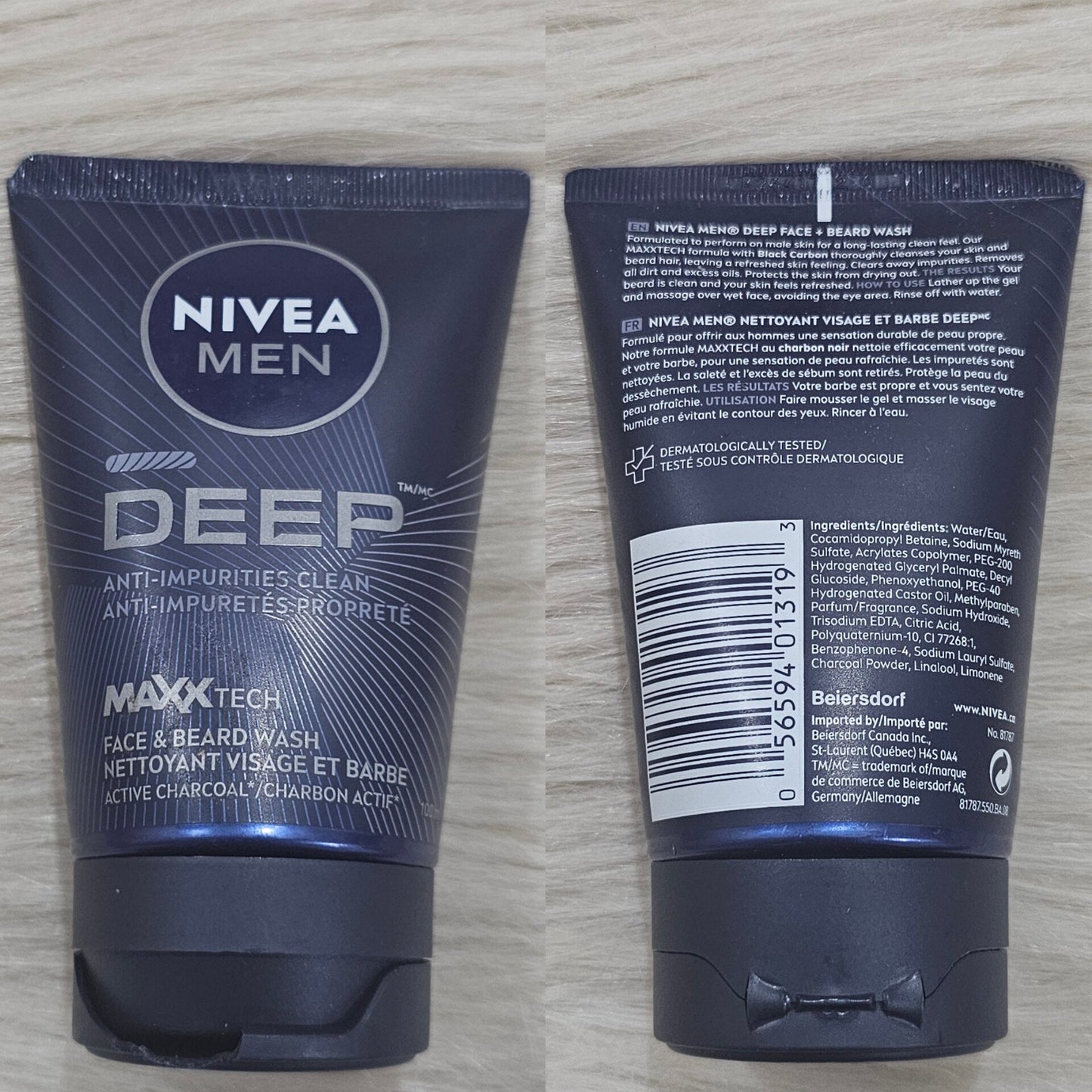 NIVEA Men Deep Face & Beard Wash with Active Charcoal – 100ml