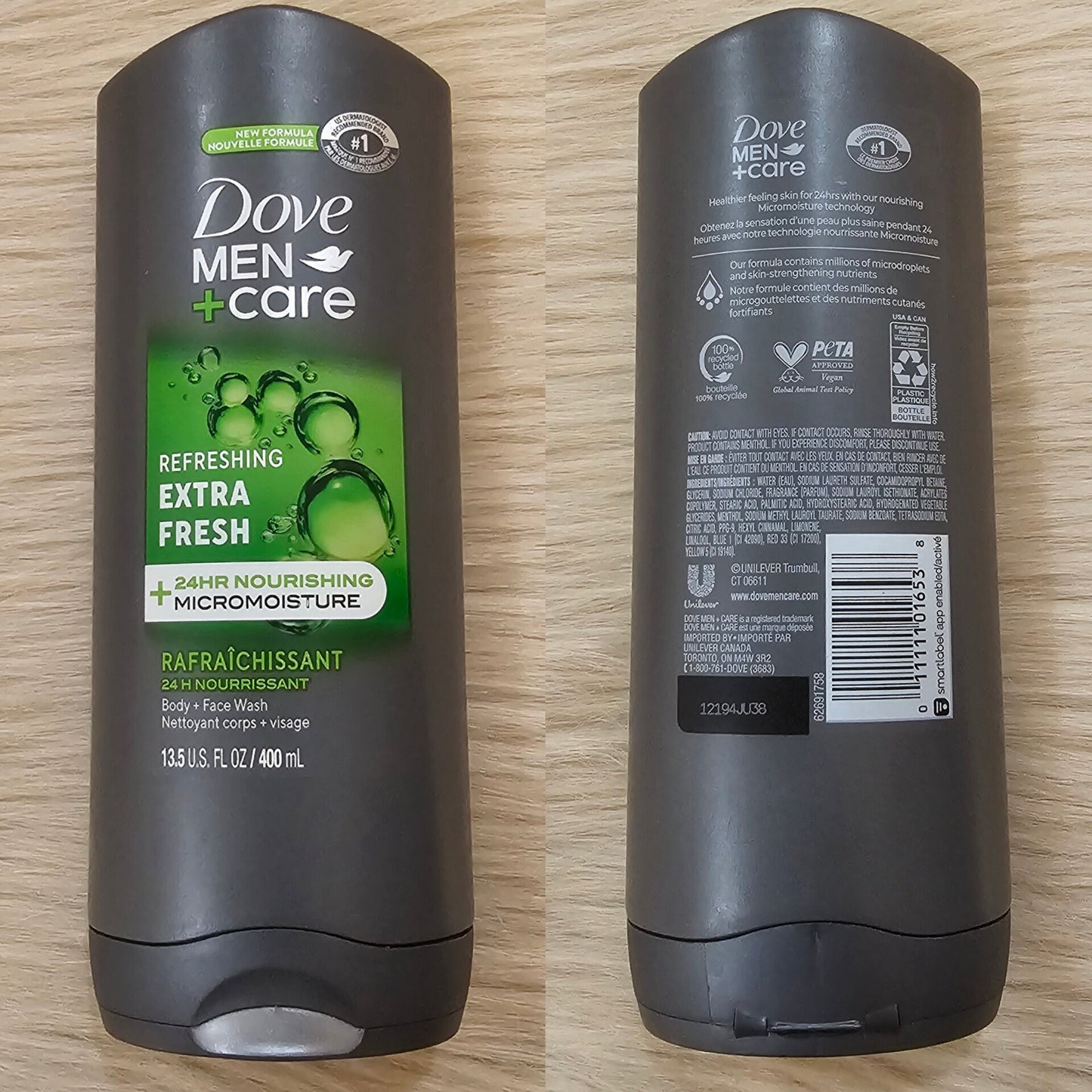 MenCare Extra Fresh 3-in-1 Body &amp; Face Wash 400ml