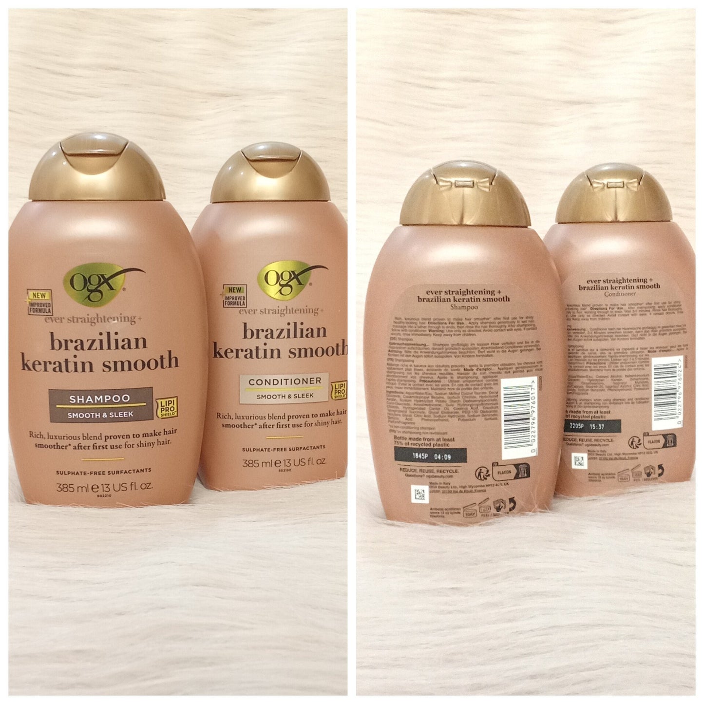 OGX Brazilian Keratin Therapy Shampoo & Conditioner 385ml