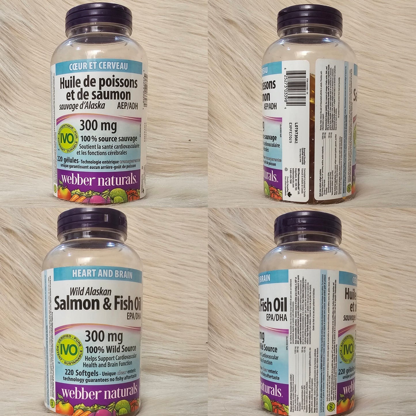 Webber Naturals Salmon &amp; Fish Oil 300 mg (220 Enteric Softgels)