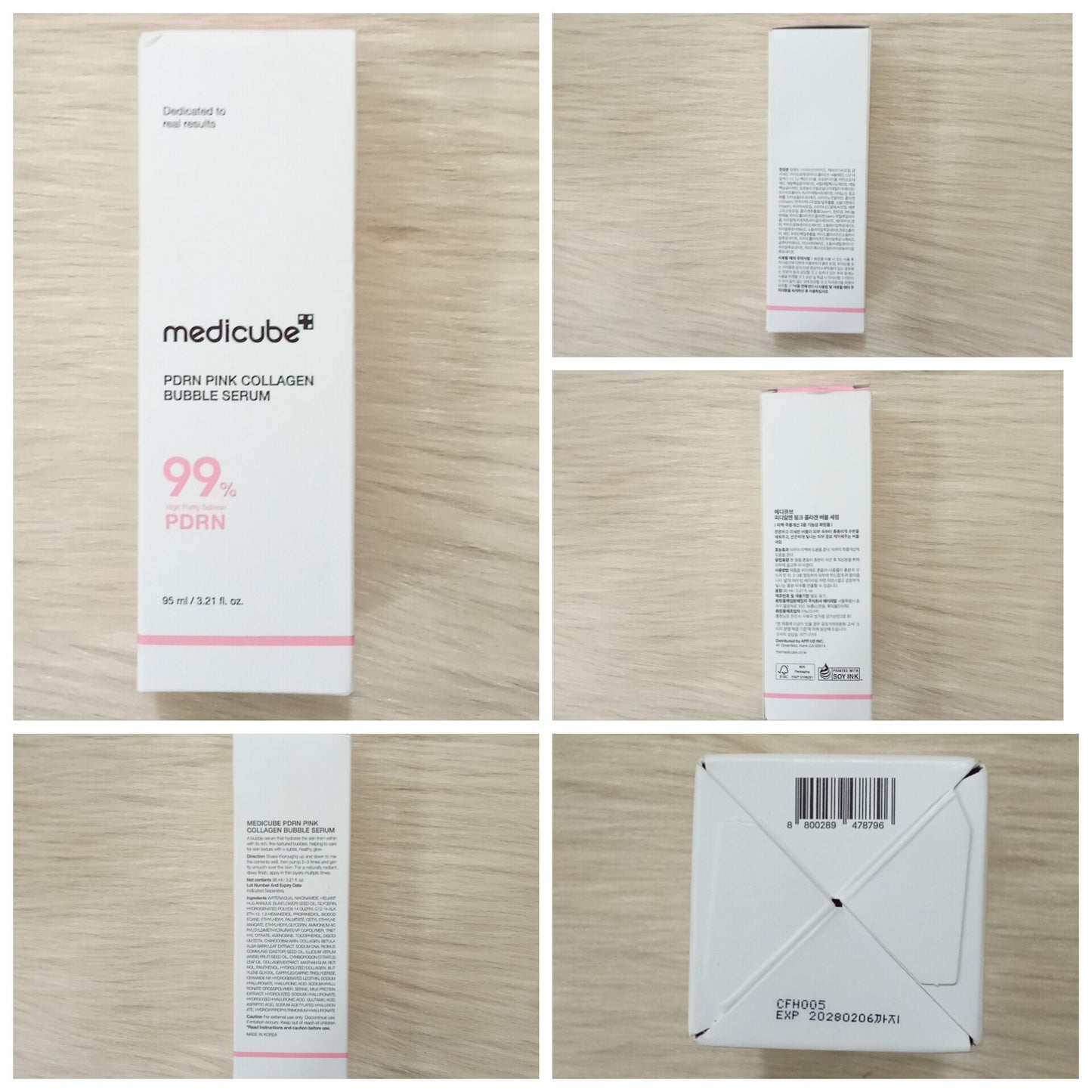 Medicube PDRN Pink Collagen Bubble Serum 95ml